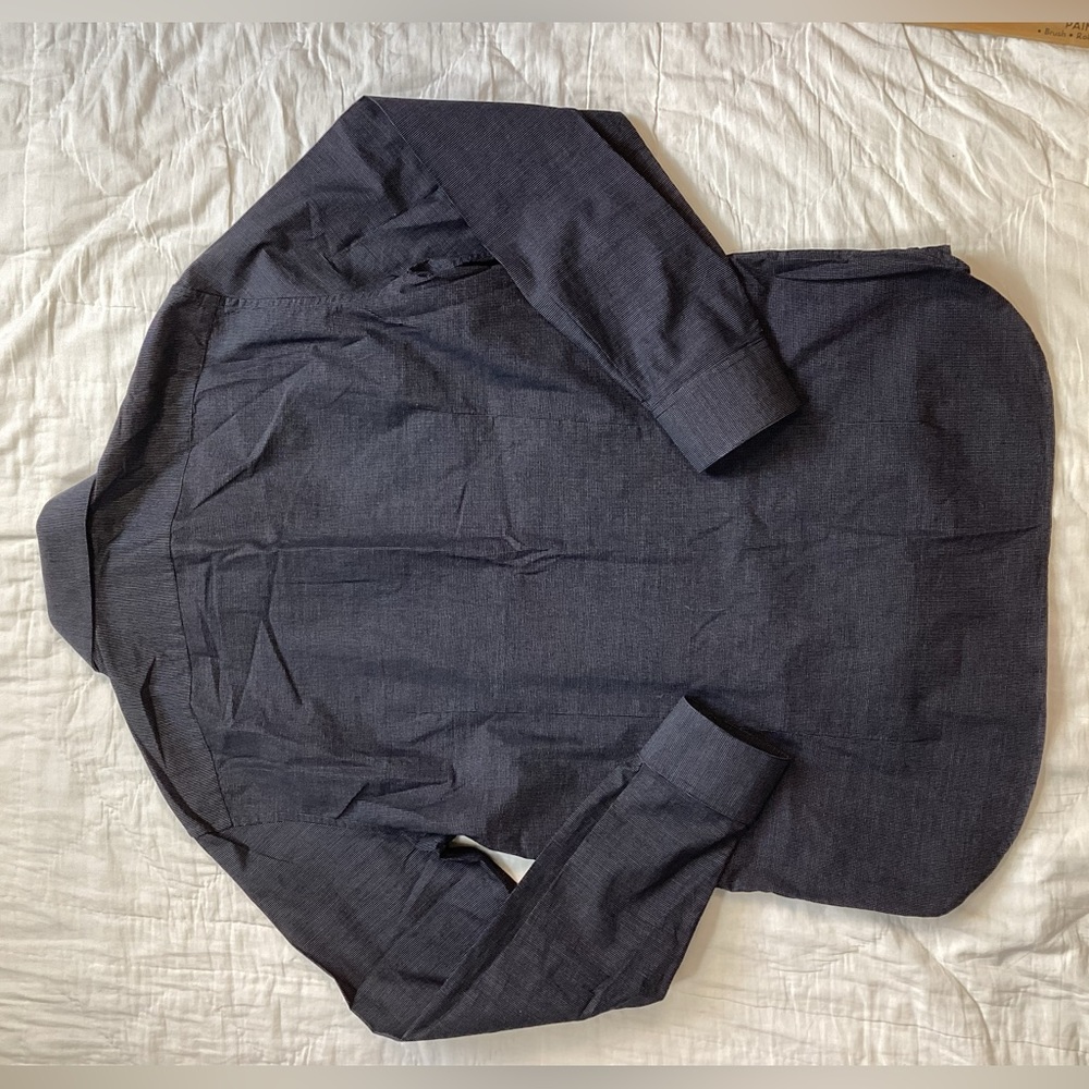 Mens John Varvatos USA Modern Fit Dress Shirt Black Dot 15 1/2 Reg - Picture 6 of 6